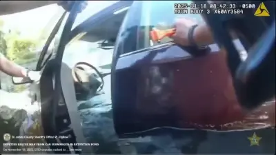 2 deputies dive into pond to save elderly man from drowning in his car near St. Augustine