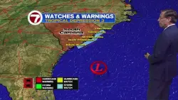 Tropical Depression Three forms off the Southeast Coast