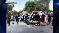 Pregnant woman, 3 others hurt in rollover wreck in Miami; 2 detained