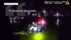 4 Palm Beach Gardens Police officers praised for swift rescue of woman after car crashes into canal